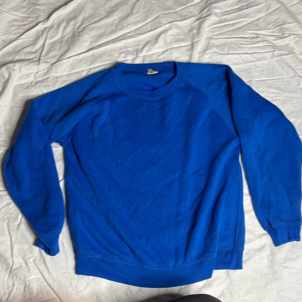Vibrant Blue Crewneck Sweater for Men